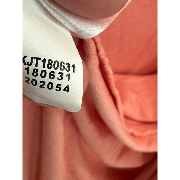 J. Jill Womens Peach Pink Open Front Long Cardigan Size S Asymmetrical Stretch - Picture 8 of 10